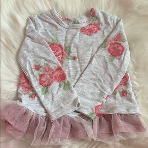 Grey floral long sleeve
